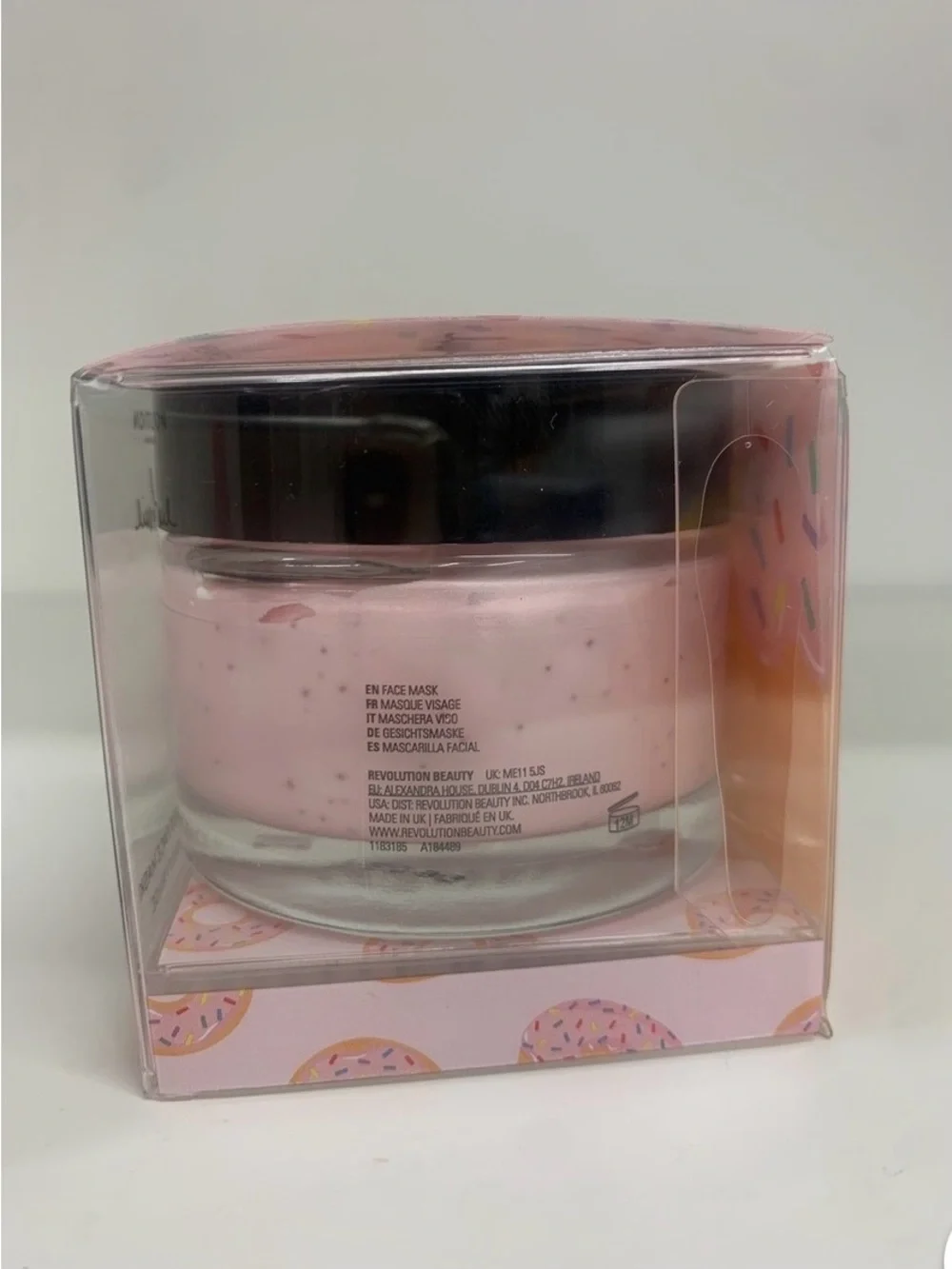 FACE MASK Revolution Strawberry Donut - Pink with Multicolor Sprinkles